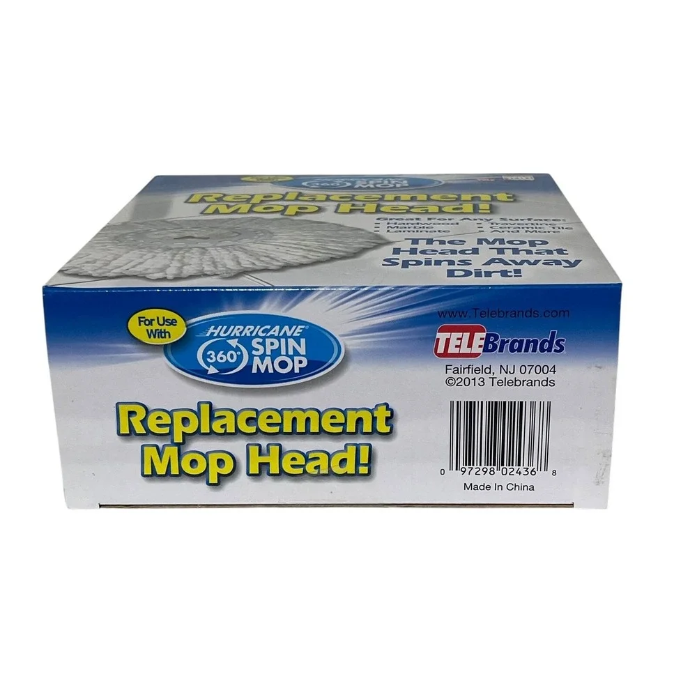 Hurricane 360 Spin Mop Replacement Mop Head Microfiber Machine Washable NEW